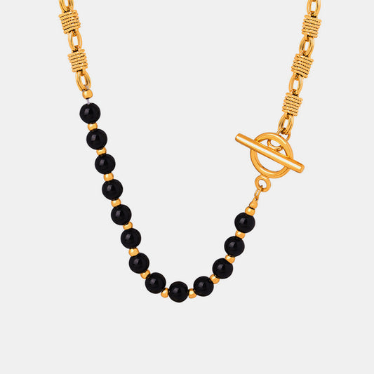 Bead Detail 18K Gold-Plated Necklace